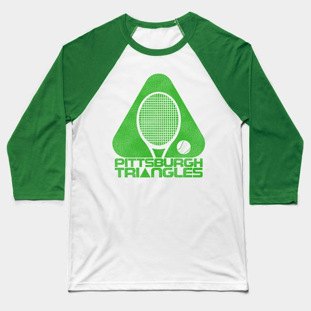 Pittsburgh Triangles Defunct 70s Tennis Team Baseball T-Shirt by darklordpug